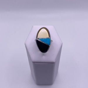 925 sterling silver Zuni turquoise ring